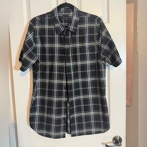 O'Neill Black and White Checkered Button Down Shirt. Size Large.